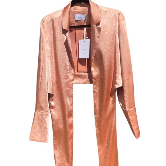 Significant Other, Papaya Pink Emile Top, Satin Long-sleeve (NWT) - Picture 6 of 7